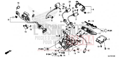 FAISCEAU SECONDAIRE/BOBINE D'ALLUMAGE CRF1000AH de 2017